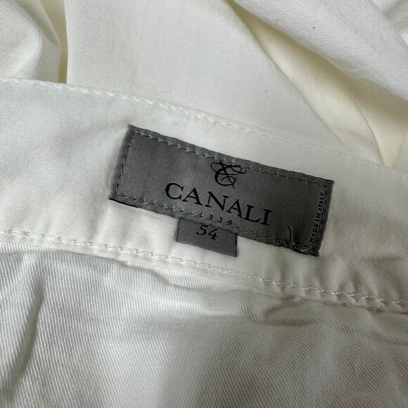 Canali Black Edition Cotton Blend Men's Pants White Sz 54 (US 37 ) New With Tags - Picture 5 of 11
